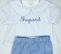 Boys Pleated Peter Pan Diaper Shirt