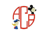 Mouse and Duck with Monogram