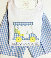 Golf Cart Applique Boy Shirt