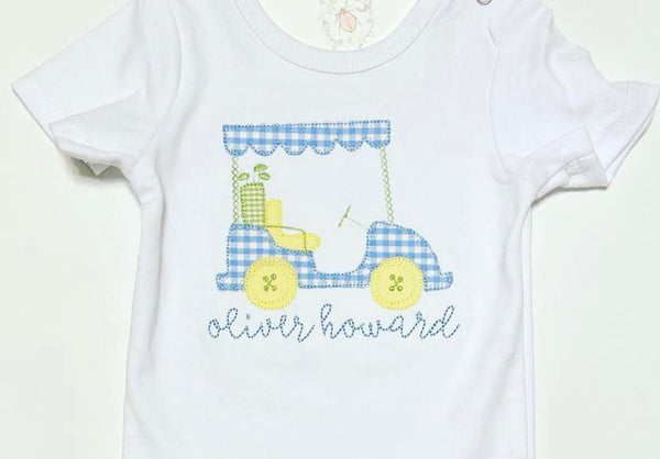 Golf Cart Applique Boy Shirt