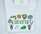 Zoo Animals in a Circle Boy Shirt