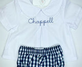 Boys Pleated Peter Pan Diaper Shirt