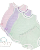 2 Piece Knit Sleeveless Top with Diaper Cover