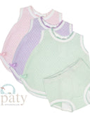 2 Piece Knit Sleeveless Top with Diaper Cover