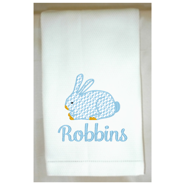 Chic Bunny Huck Hemstitch Towel