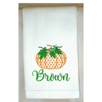 Chic Pumpkin Huck Hemstitch Towel