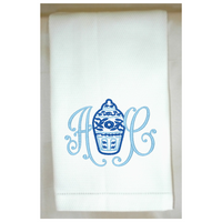 Dazzling Ginger Jar Huck Hemstitch Towel