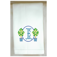 Lemon Tree Frame Huck Hemstitch Towel