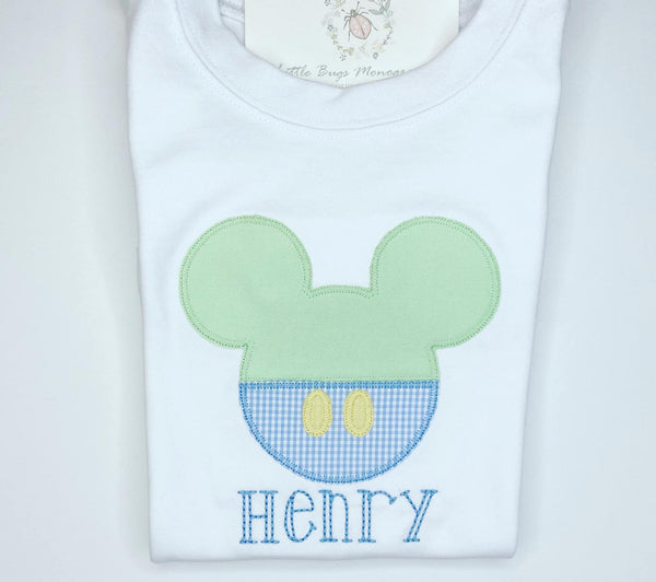 Mouse Boy Applique Shirt