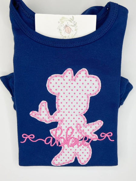 Mouse Girl Silhouette Ruffle Shirt