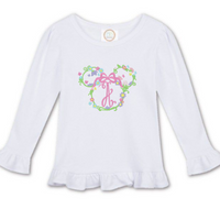 Floral Mouse Girl Ruffle Shirt