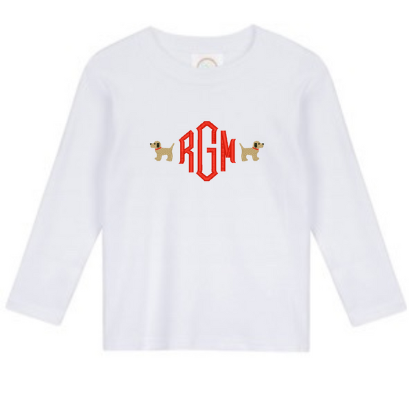 Puppies Monogram Boy Shirt