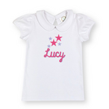 Stars Girls Peter Pan Collar Shirt