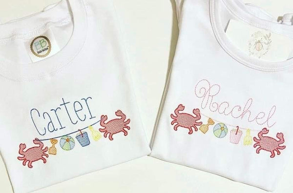 Crabs Holding Sand Buckets (Boy or Girl)