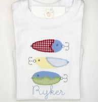 Fishing Lures Applique Stacked Shirt