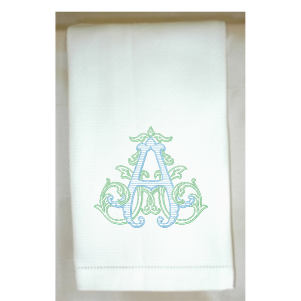 Vintage Vine Huck Hemstitch Towel